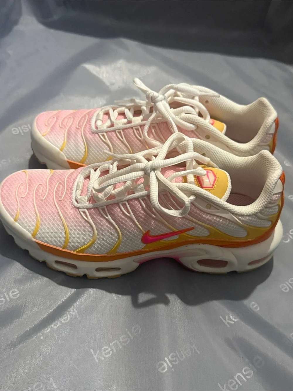 Nike Women’s Pink and Yellow Mesh Athletic Sneakers